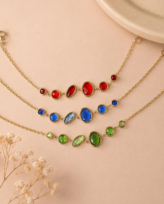 Bracelet fin gouttes de zirconiums