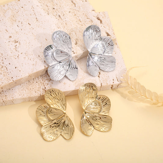 Boucles d'oreilles demi fleurs