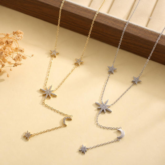 Collier doré en Y constellation
