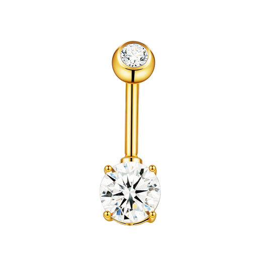 Piercing nombril à strass rond