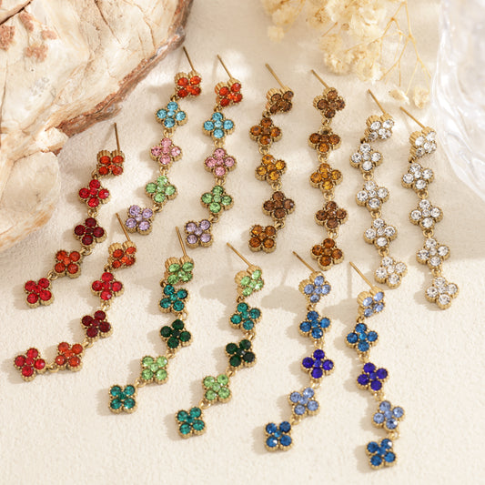 Boucles d'oreilles chance multicolore
