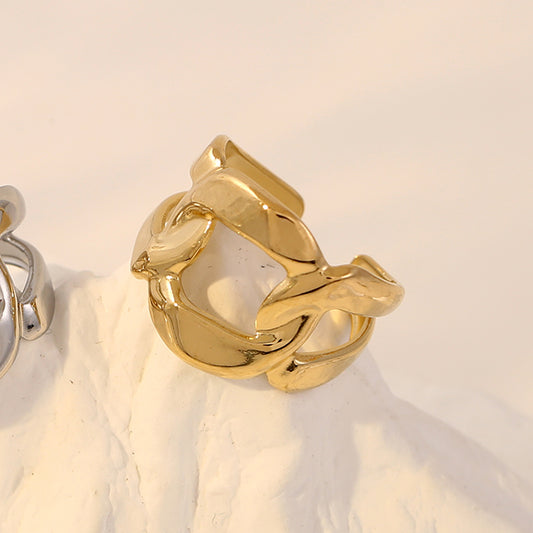 Bague Dorée Gros Maillons