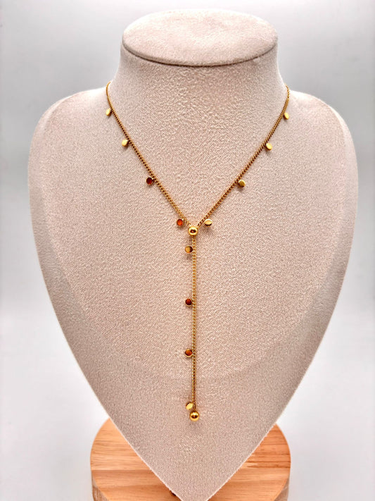 Collier avec mini pastilles en Y