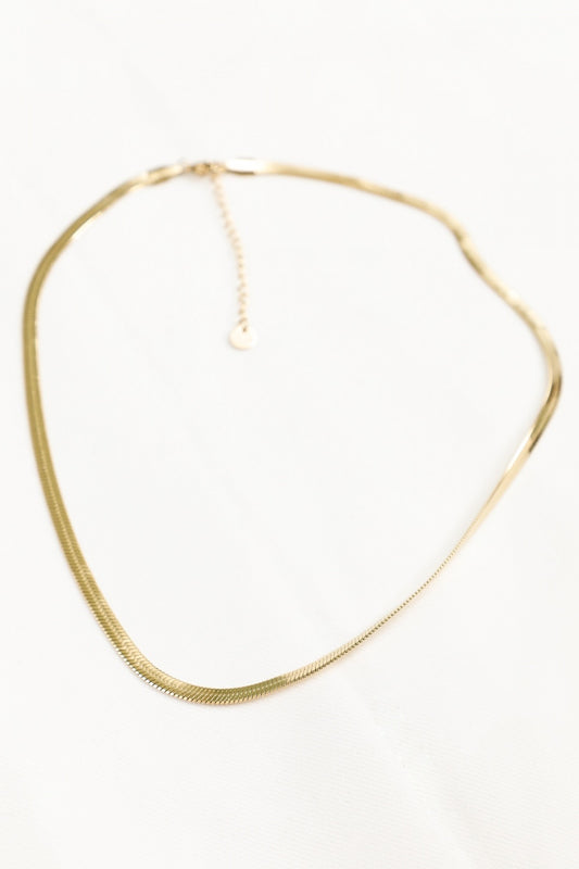 Collier Doré En Maille Serpent