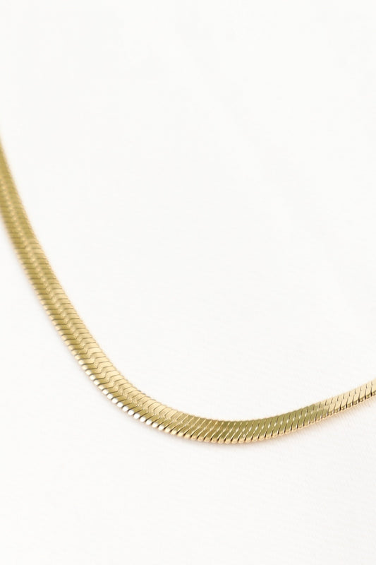 Collier Doré En Maille Serpent
