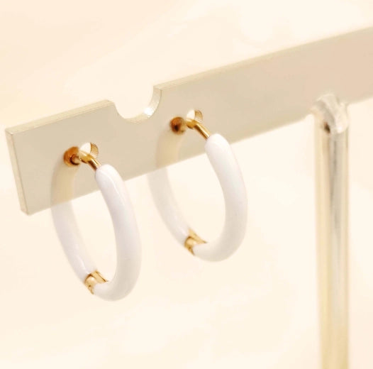 Mini créoles colorées