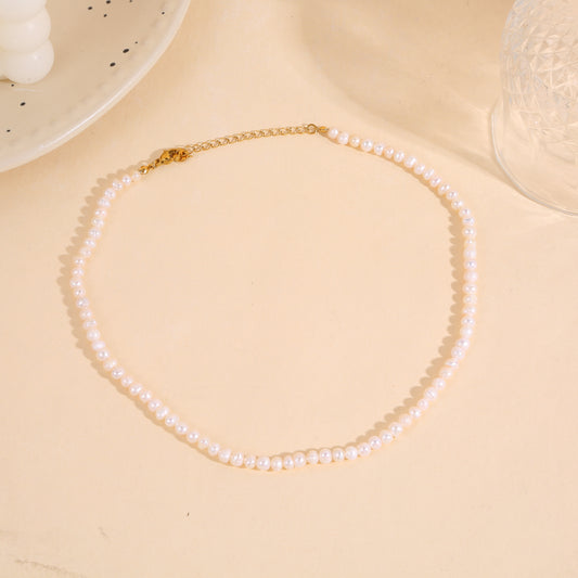 Collier avec vraies perles d'eau douce