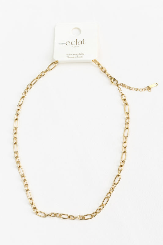 Collier dorée chaîne maillons pour breloques