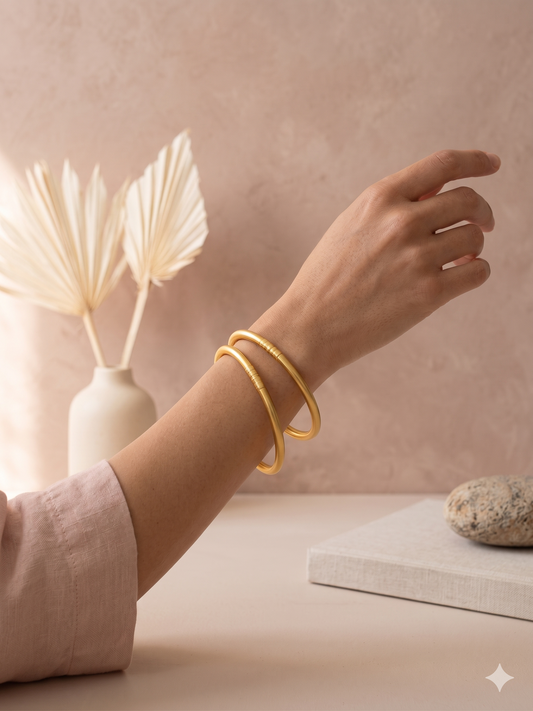 Lot de 2 bracelets imitation joncs bouddhistes