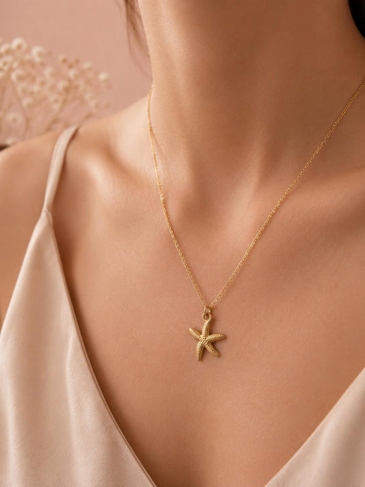 Collier pendentif étoile de mer