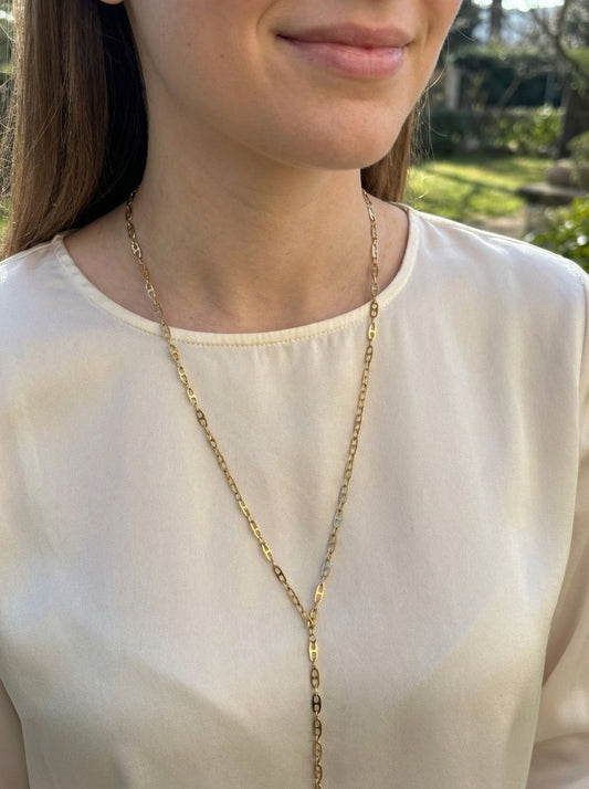 Collier sautoir maille marine en Y