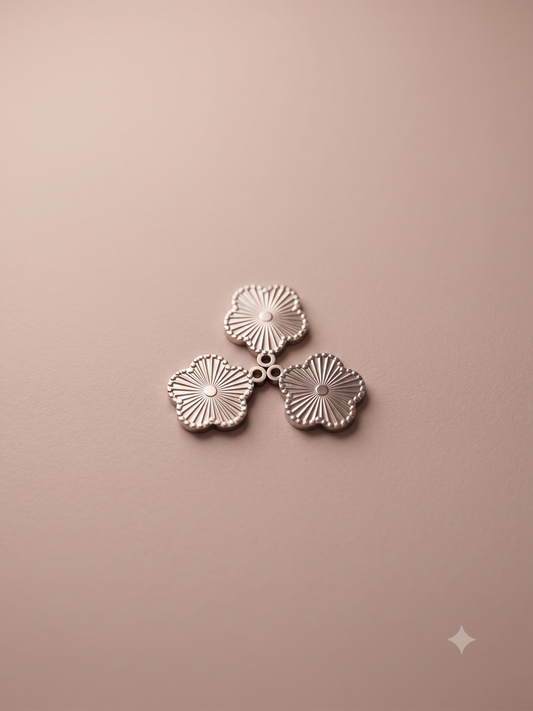 Lot de 3 pendentifs fleurs texturées effet soleil