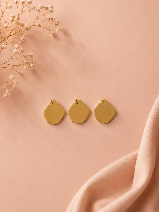 Lot de 3 pendentifs médailles géométriques à graver