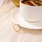Golden rhinestone ring