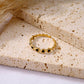 Golden rhinestone ring