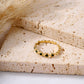 Golden rhinestone ring