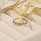 Golden rhinestone ring