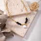 Necklace with colored stone