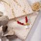 Necklace with colored stone