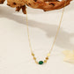 Collier losange et perles de couleur