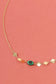Collier losange et perles de couleur