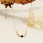 Collier losange et perles de couleur