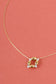 Necklace with square pendant