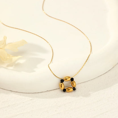 Necklace with square pendant