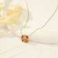 Necklace with square pendant