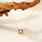 Necklace with square pendant