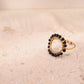 Circle ring surrounded by white pearls