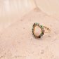 Circle ring surrounded by white pearls