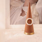 Circle ring surrounded by white pearls