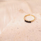 Bague anneau avec perles blanches