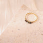 Bague anneau avec perles blanches