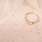 Bague anneau avec perles blanches