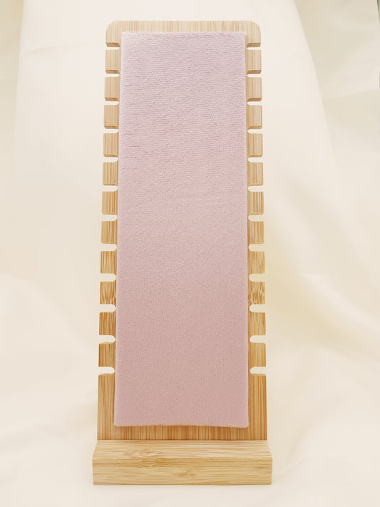 Présentoir à bracelets velours rose