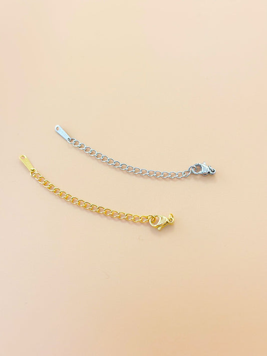 Rallonges Chaînes avec Fermoirs en Acier Inoxydable x 5p