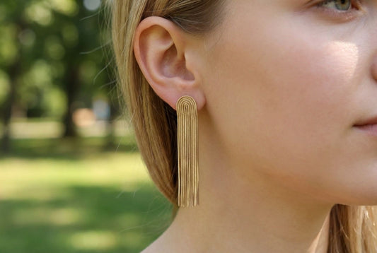 Boucles d'oreilles multiples franges fines