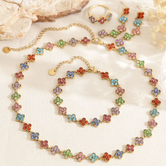 Ensemble parure chance multicolore