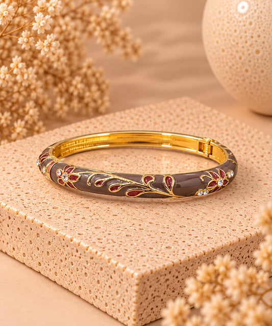 Bracelet Jonc Pétales Strass AH