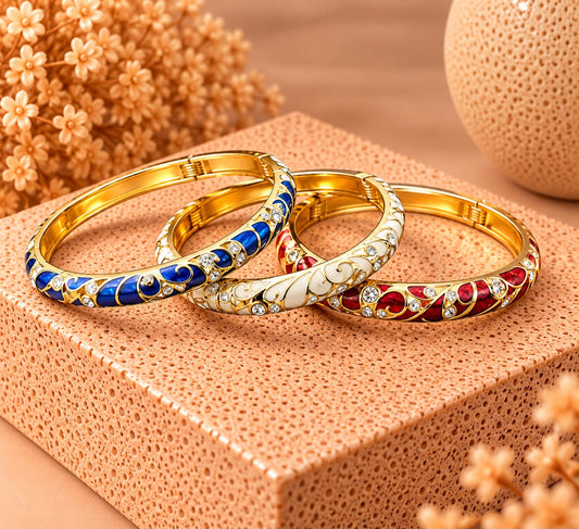 Bracelet Jonc Coloré Strass AH