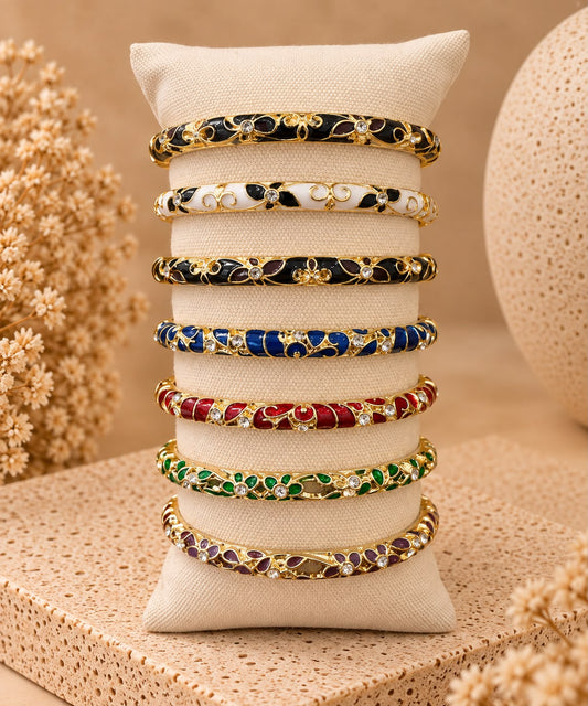 Bracelet Jonc Tulipes Strass AH