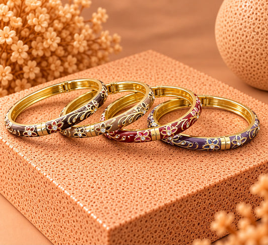 Bracelet Jonc Pétales Strass AH