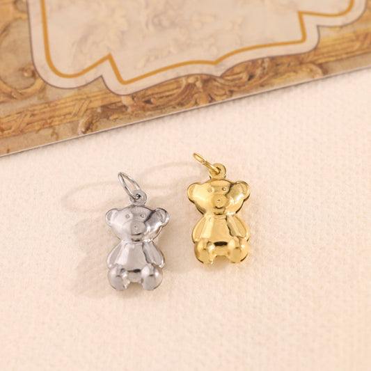 Lot de 3 Pendentifs Ourson Argenté - Eclat Paris