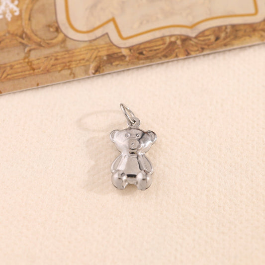 Lot de 3 Pendentifs Ourson Argenté - Eclat Paris