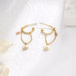 Chain earrings, star pendant and pink rhinestones