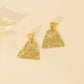 Hammered triangle pendant earrings