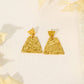 Hammered triangle pendant earrings