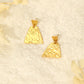Hammered triangle pendant earrings